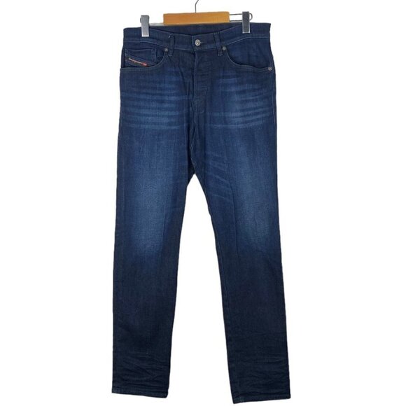 Diesel Soft Stretch Denim Jean Regular Tapered D-Fining Dark Blue 069TN US 30 - Picture 3 of 15